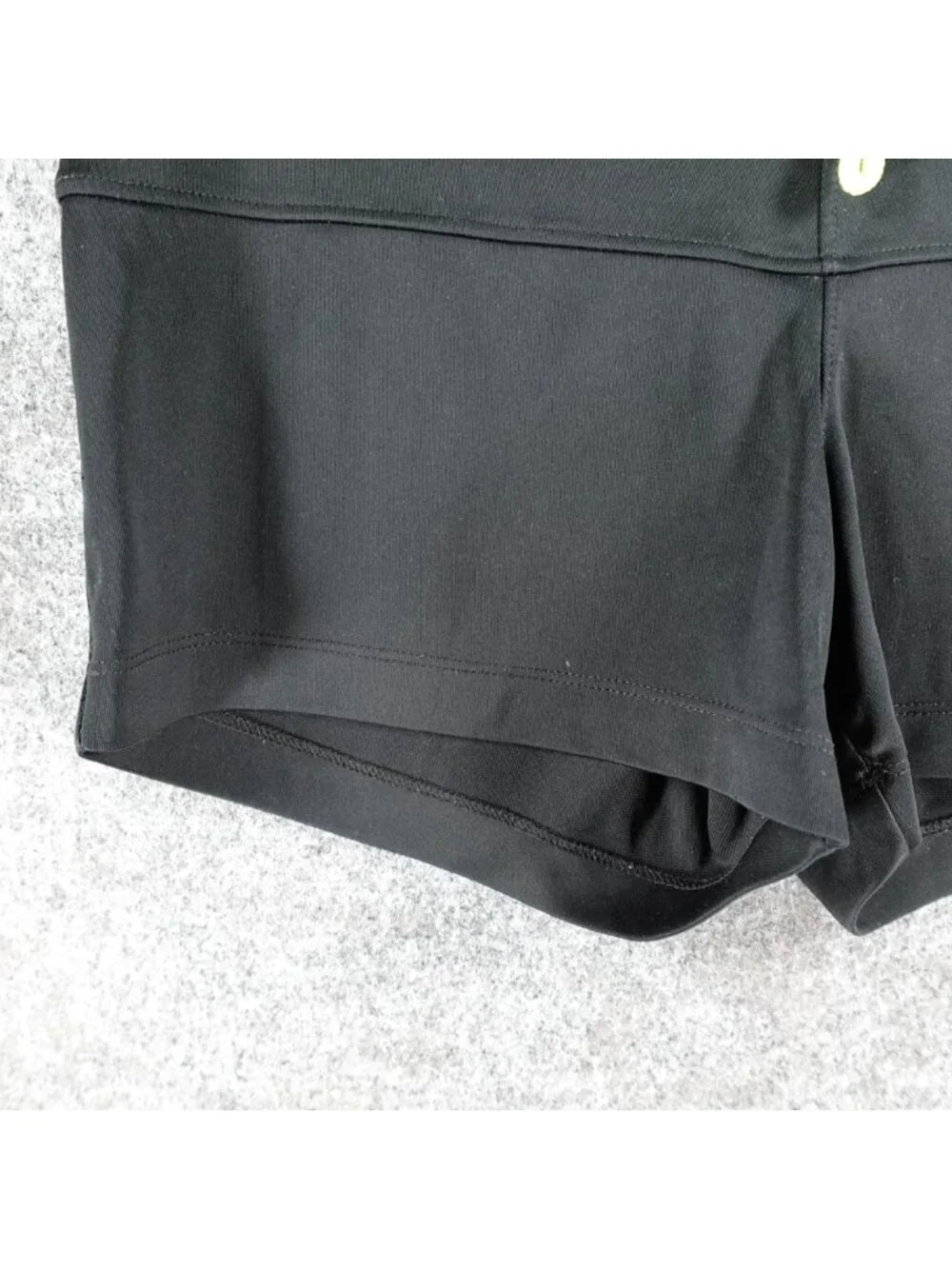 Nike Dri-Fit Athletic Running Shorts‎ Womens S Black Neon Waistband Gym Training